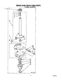 10 - Brake And Drive Tube parts for Whirlpool Washer LA5588XYG0 from AppliancePartsPros.com
