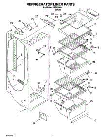 02 - Refrigerator Liner Parts parts for Whirlpool Refrigerator IMS204300 from AppliancePartsPros.com