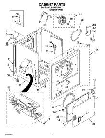02 - Cabinet Parts parts for Whirlpool Dryer SGDX600MQ1 from AppliancePartsPros.com