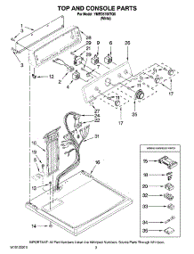 02 - Top And Console Parts parts for Maytag Dryer YMED5700TQ0 from AppliancePartsPros.com