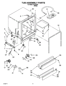 03 - Tub Assembly Parts parts for Whirlpool Dishwasher IKU25260 from AppliancePartsPros.com