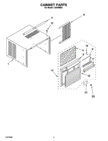 03 - Cabinet Parts parts for Whirlpool Air Conditioner CA6WMR3 from AppliancePartsPros.com