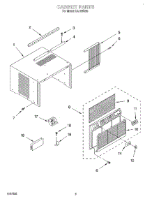 03 - Cabinet parts for Whirlpool Air Conditioner CA12WR90 from AppliancePartsPros.com