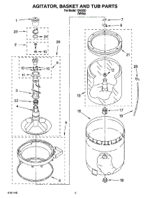 03 - Agitator, Basket And Tub Parts parts for Whirlpool Washer IS43000 from AppliancePartsPros.com