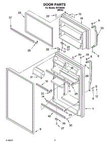 02 - Door Parts parts for Whirlpool Refrigerator IMT186300 from AppliancePartsPros.com