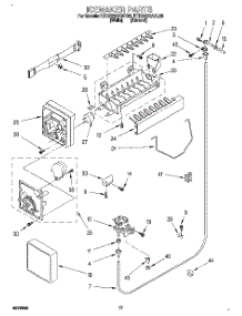 10 - Icemaker parts for Kitchenaid Refrigerator KTRS22QAWH03 from AppliancePartsPros.com