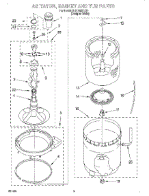 03 - Agitator, Basket And Tub parts for Whirlpool Washer 6LSC8255EQ0 from AppliancePartsPros.com