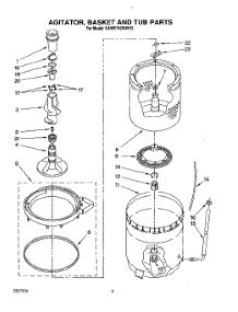 06 - Agitator, Basket And Tub parts for Kitchenaid Washer KAWE742WWH3 from AppliancePartsPros.com