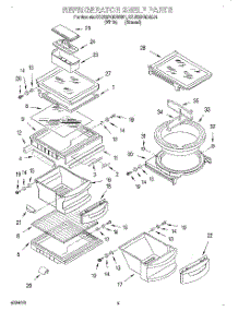 04 - Refrigerator Shelf parts for Kitchenaid Refrigerator KSUS27QDAL01 from AppliancePartsPros.com