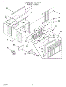 03 - Cabinet parts for Whirlpool Air Conditioner CA12WR43 from AppliancePartsPros.com