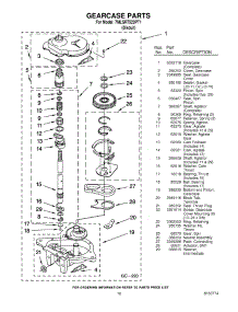 08 - Gearcase Parts parts for Whirlpool Washer 7MLSR7523PT1 from AppliancePartsPros.com