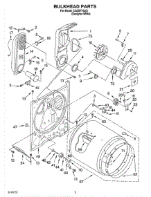 03 - Bulkhead parts for Whirlpool Dryer CGDS774JQ1 from AppliancePartsPros.com