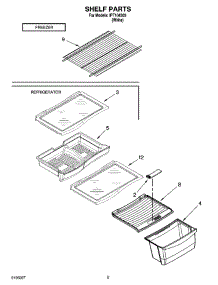 05 - Shelf Parts, Optional Parts parts for Whirlpool Refrigerator IPT104303 from AppliancePartsPros.com