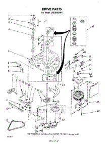 04 - Drive parts for Whirlpool Washer LA5300XKW1 from AppliancePartsPros.com