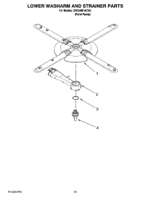 11 - Lower Washarm And Strainer Parts, Optional Parts (Not Included) parts for Whirlpool Dishwasher DW524M1ACU0 from AppliancePartsPros.com