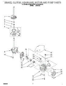 05 - Brake, Clutch, Gearcase, Motor & Pump parts for Whirlpool Washer 6LBR5132AW1 from AppliancePartsPros.com