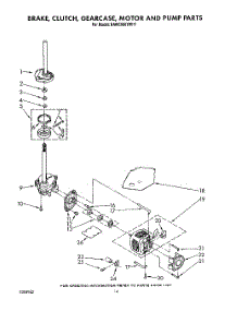 09 - Brake, Clutch, Gearcase, Motor And Pump parts for Kitchenaid Washer KAWE900TWH1 from AppliancePartsPros.com