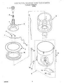 03 - Agitator, Basket And Tub parts for Whirlpool Washer CCW5294W1 from AppliancePartsPros.com