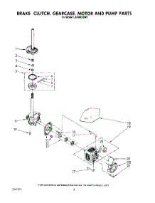 06 - Brake, Clutch, Gearcase, Motor And Pump parts for Whirlpool Washer LA7680XSW0 from AppliancePartsPros.com