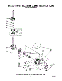 05 - Brake, Clutch, Gearcase, Motor & Pump parts for Kitchenaid Washer KAWE660WAL2 from AppliancePartsPros.com