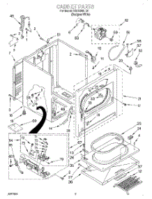 02 - Cabinet parts for Whirlpool Dryer SGDS800HQ0 from AppliancePartsPros.com