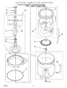 03 - Agitator, Basket And Tub parts for Whirlpool Washer RAX6144EN0 from AppliancePartsPros.com