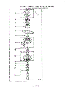 08 - Basket Drive And Brake parts for Whirlpool Washer LA7680XKW1 from AppliancePartsPros.com