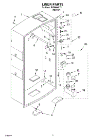 02 - Liner Parts parts for Whirlpool Personal Valet System PVBM600LY1 from AppliancePartsPros.com