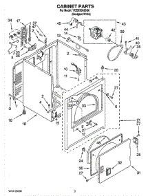 02 - Cabinet Parts parts for Whirlpool Dryer YCEDS563SQ0 from AppliancePartsPros.com