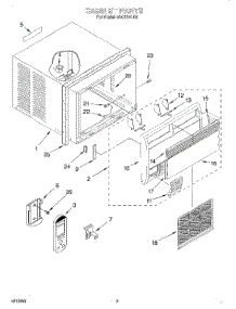 02 - Cabinet parts for Whirlpool Air Conditioner 8ACE07LD0 from AppliancePartsPros.com