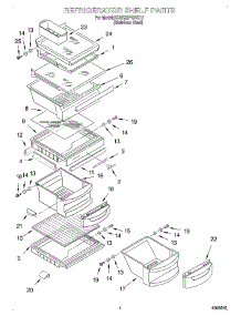 03 - Refrigerator Shelf parts for Kitchenaid Refrigerator KSRS22FGSS11 from AppliancePartsPros.com