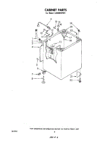 05 - Cabinet parts for Whirlpool Washer LA9800XPW1 from AppliancePartsPros.com