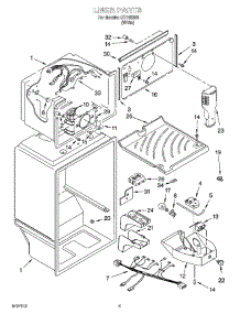 03 - Liner Parts parts for Whirlpool Refrigerator IJT195300 from AppliancePartsPros.com