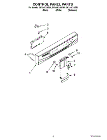 02 - Control Panel Parts parts for Whirlpool Dishwasher DW324K1ASS0 from AppliancePartsPros.com