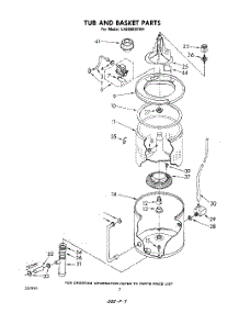06 - Tub And Basket parts for Whirlpool Washer LA9800XPW1 from AppliancePartsPros.com