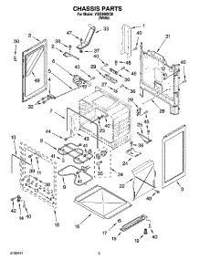 03 - Chassis Parts parts for Whirlpool Range YIES366SQ0 from AppliancePartsPros.com