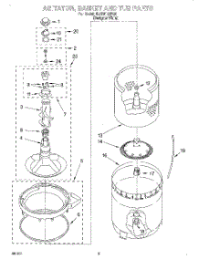 03 - Agitator, Basket And Tub parts for Whirlpool Washer 8LSR6132FQ0 from AppliancePartsPros.com