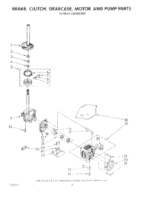 07 - Brake, Clutch, Gearcase, Motor And Pump parts for Whirlpool Washer LA6058XSW2 from AppliancePartsPros.com