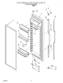 07 - Refrigerator Door parts for Whirlpool Refrigerator 3XKGN7050F01 from AppliancePartsPros.com