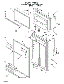 02 - Door Parts parts for Whirlpool Refrigerator ET1MHEXRQ01 from AppliancePartsPros.com
