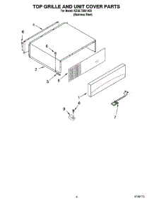 03 - Top Grille And Unit Cover Parts parts for Kitchenaid Refrigerator KBULT3661A02 from AppliancePartsPros.com