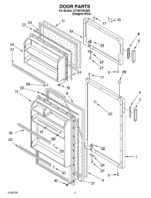 02 - Door Parts parts for Whirlpool Refrigerator ST14CKXKQ02 from AppliancePartsPros.com