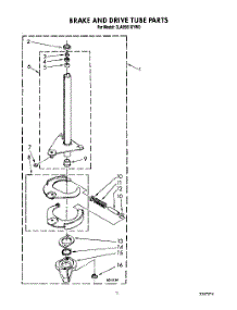 10 - Brake And Drive Tube parts for Whirlpool Washer 3LA5581XYW0 from AppliancePartsPros.com