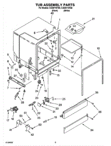 03 - Tub Assembly Parts parts for Whirlpool Dishwasher CUD6710TB0 from AppliancePartsPros.com