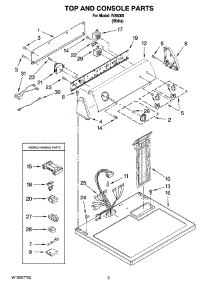 02 - Top And Console Parts parts for Whirlpool Dryer IV86000 from AppliancePartsPros.com