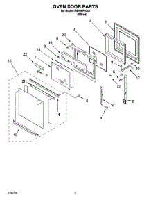 02 - Oven Door Parts parts for Whirlpool Oven IBD550PRS02 from AppliancePartsPros.com
