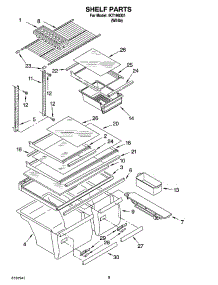 05 - Shelf Parts, Optional Parts parts for Whirlpool Refrigerator IKT196301 from AppliancePartsPros.com