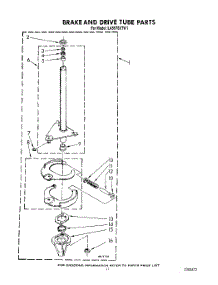 10 - Brake And Drive Tube parts for Whirlpool Washer LA5578XTF1 from AppliancePartsPros.com