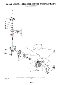 07 - Brake, Clutch, Gearcase, Motor And Pump parts for Whirlpool Washer LA6380XSW0 from AppliancePartsPros.com