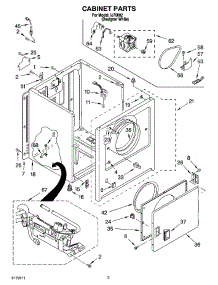 02 - Cabinet Parts parts for Whirlpool Dryer IJ70002 from AppliancePartsPros.com